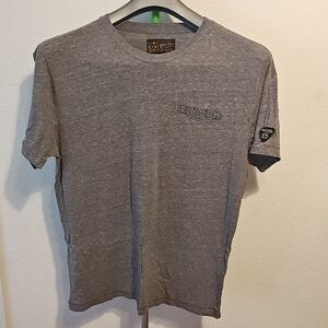Lucky Brand Triumph Motorcycles Vintage Heather Gray Tee Men's Large